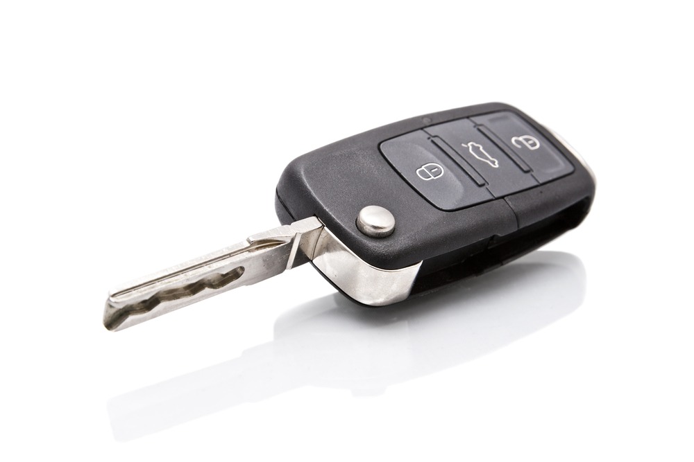 Car,Key,Isolated,On,White